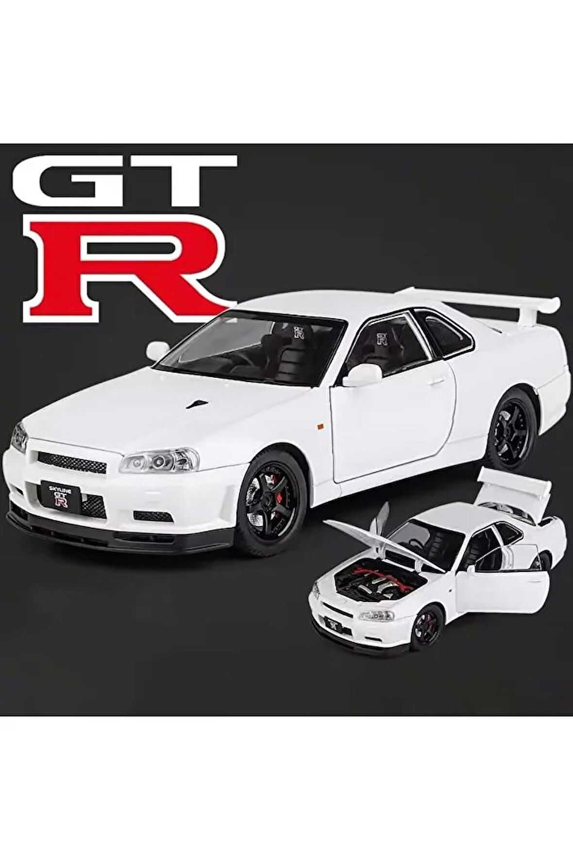 Nissan Skyline GTR (R34) 1/24 Ölçek Diecast Model Araba Nissan Skyline GTR Diecast Araba