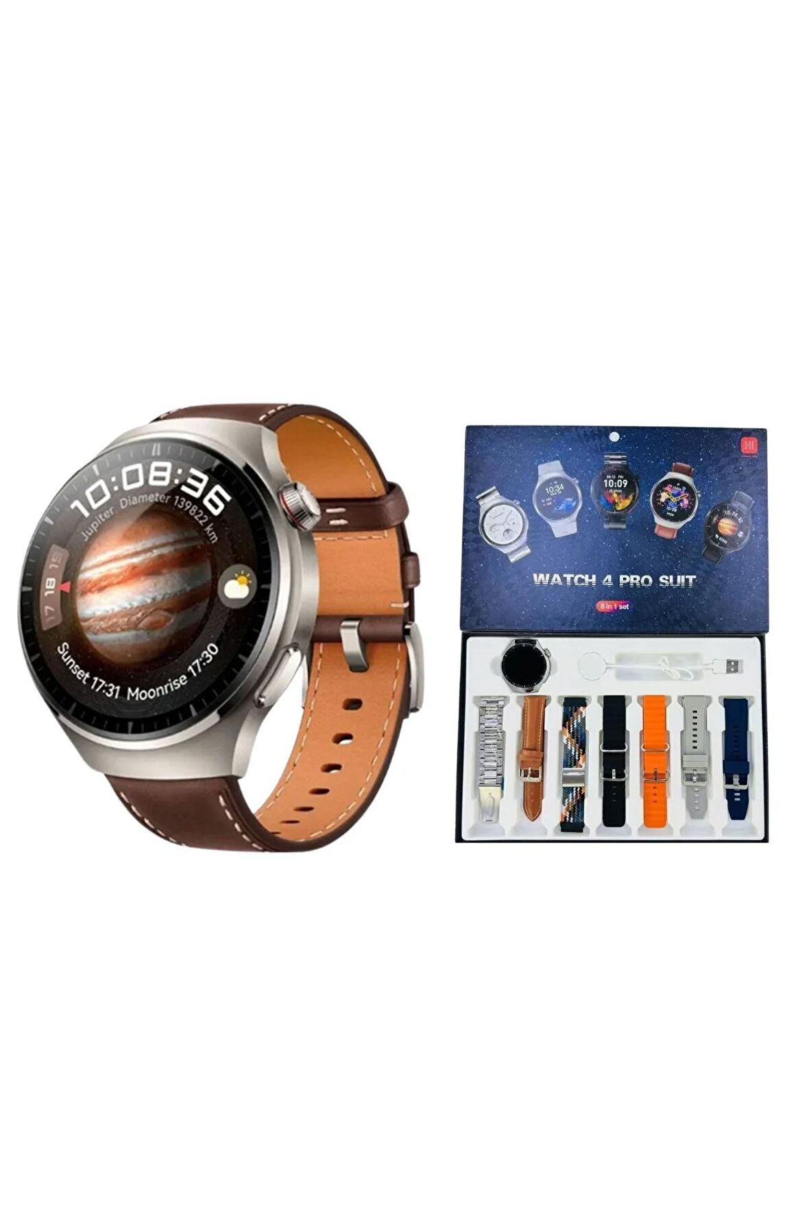 Watch 4 Pro Suit 7 Kordonlu GPS/NFC/Siri Destekli Akıllı Saat