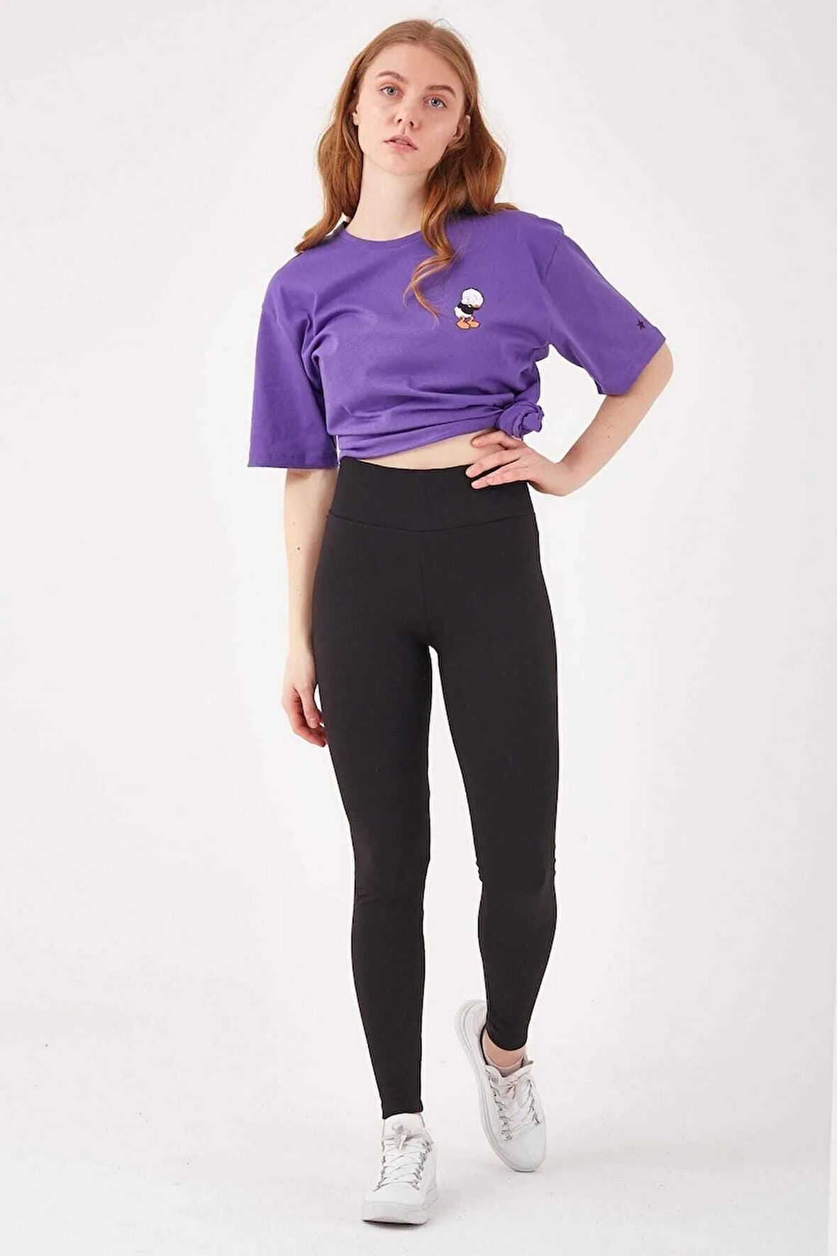 Kadın Siyah Çelik Örme Tayt Siyah Tayt Tctyt0002