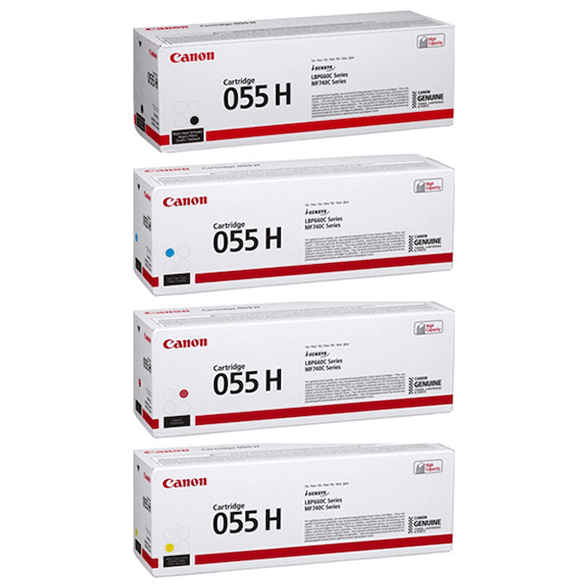 Canon 055H High Capacity 4 Toner Cartridge Multipack (Original)