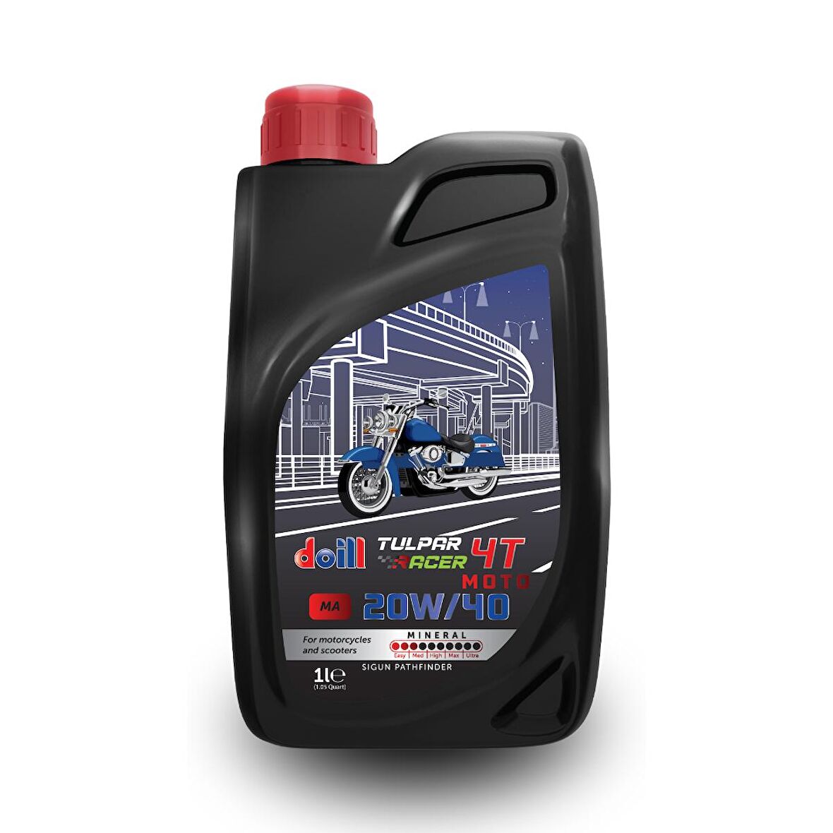 TULPAR RACER 20W-40 4T - 4 Zamanlı 1 Litre Motosiklet Yağı (Üretim Yılı: 2025)