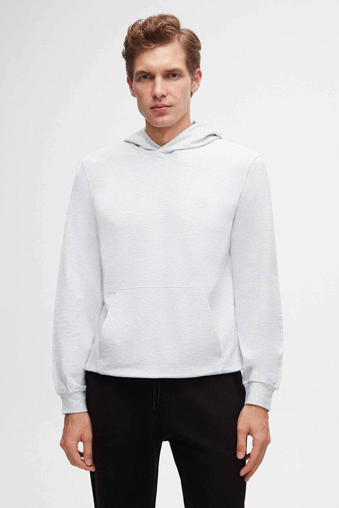 Ds Damat Relaxed Fit Gri Pamuklu Logo Baskılı Sweatshirt 8HCE2ORT01001 8HCE2ORT01001