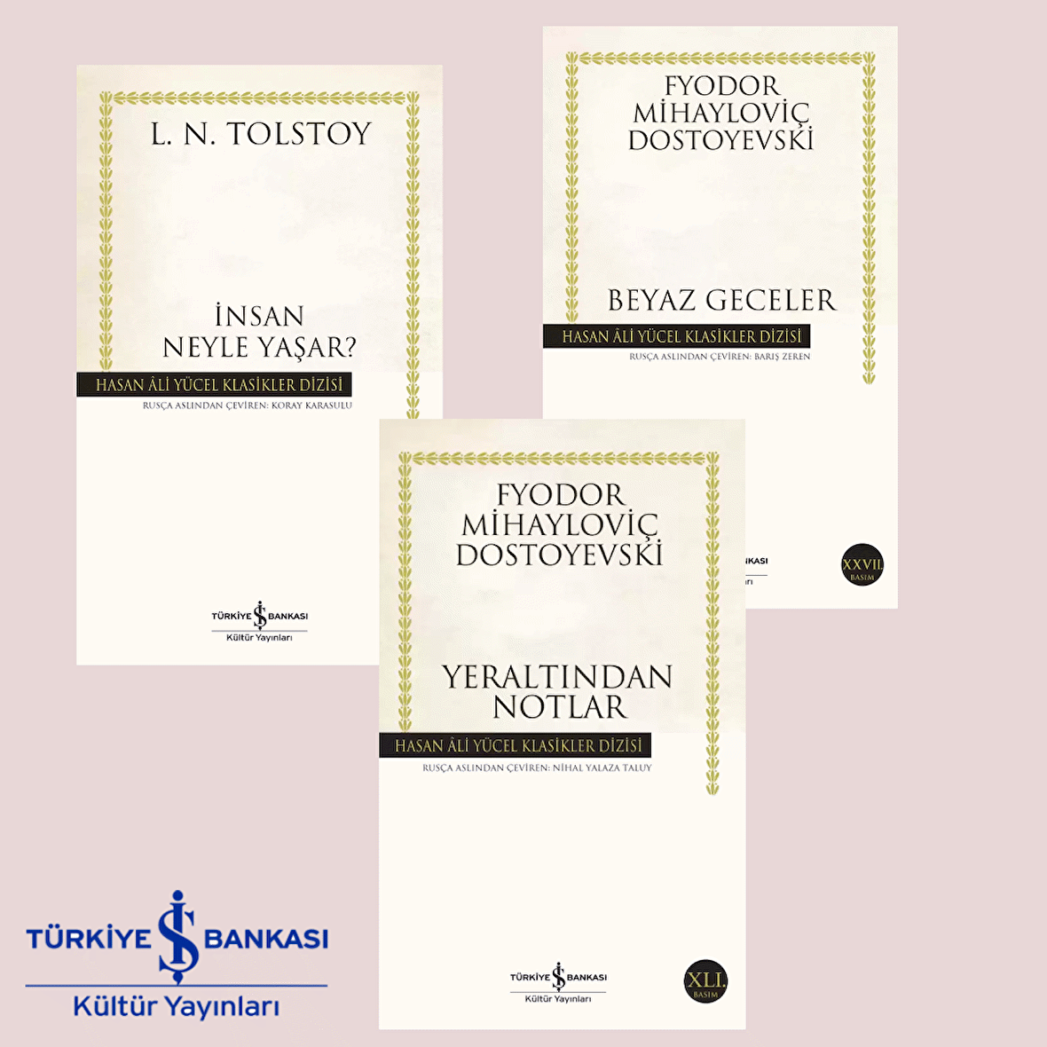 En Çok Okunan Dostoyevski-Tolstoy 3 Kitap Set
