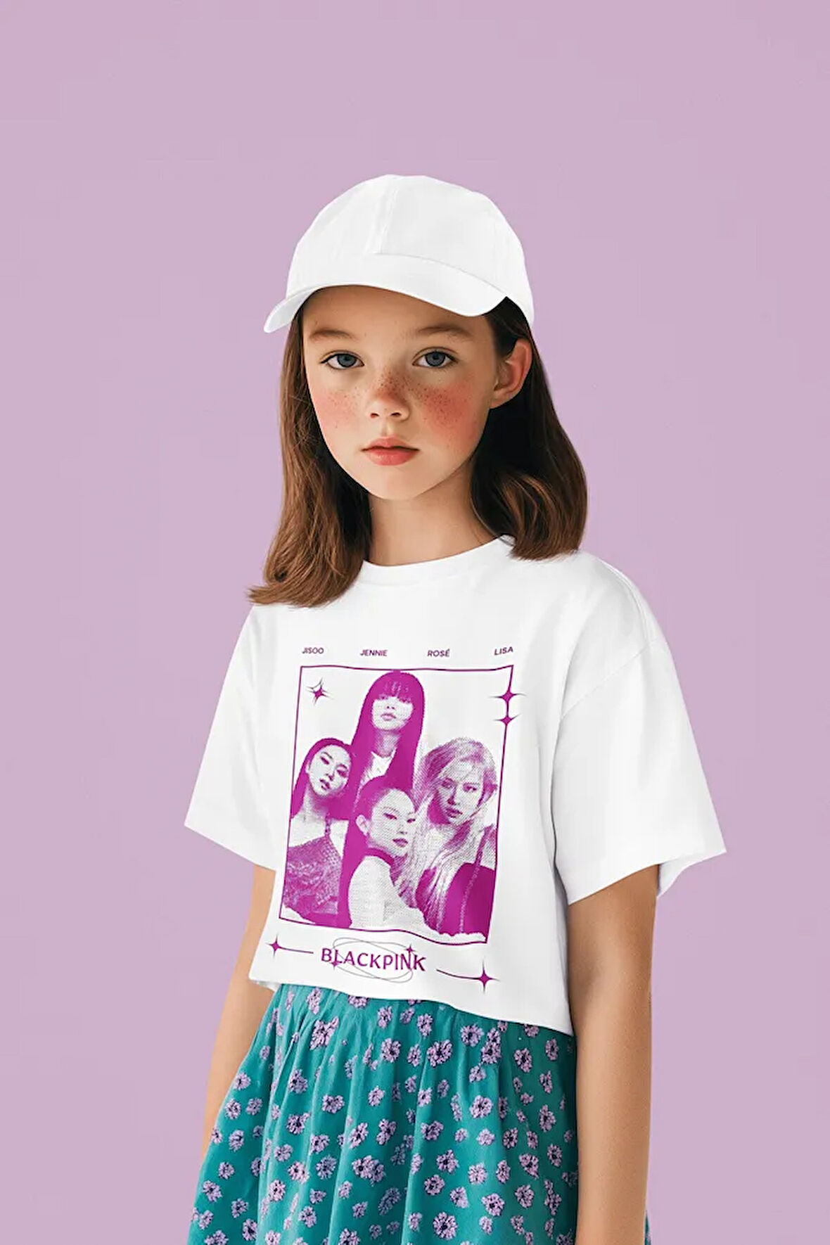 Blackpink Müzik Grubu Baskılı Unisex Çocuk Tişört (1-12 Yaş)