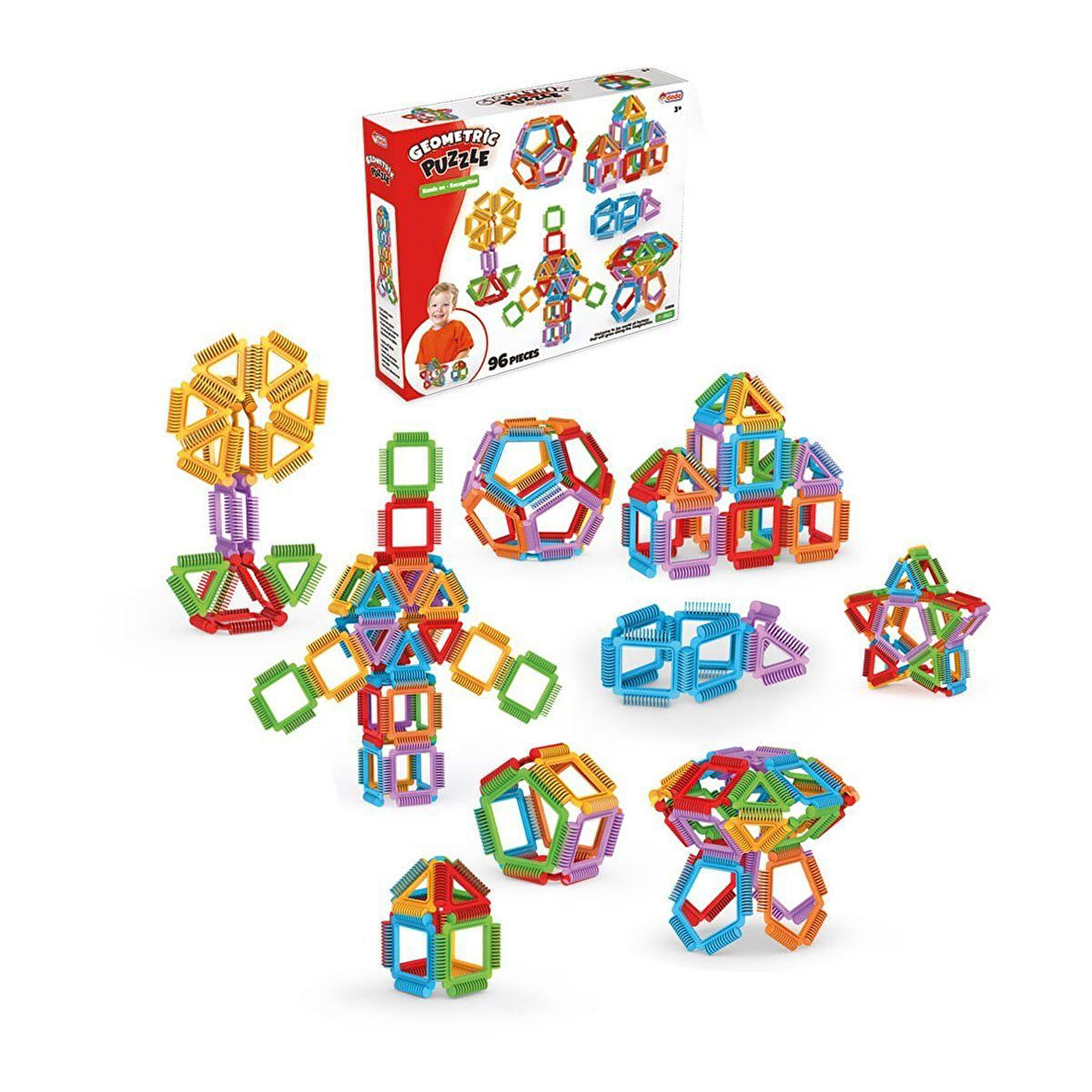 03895 Geometrik Puzzle 96 Parça -dede