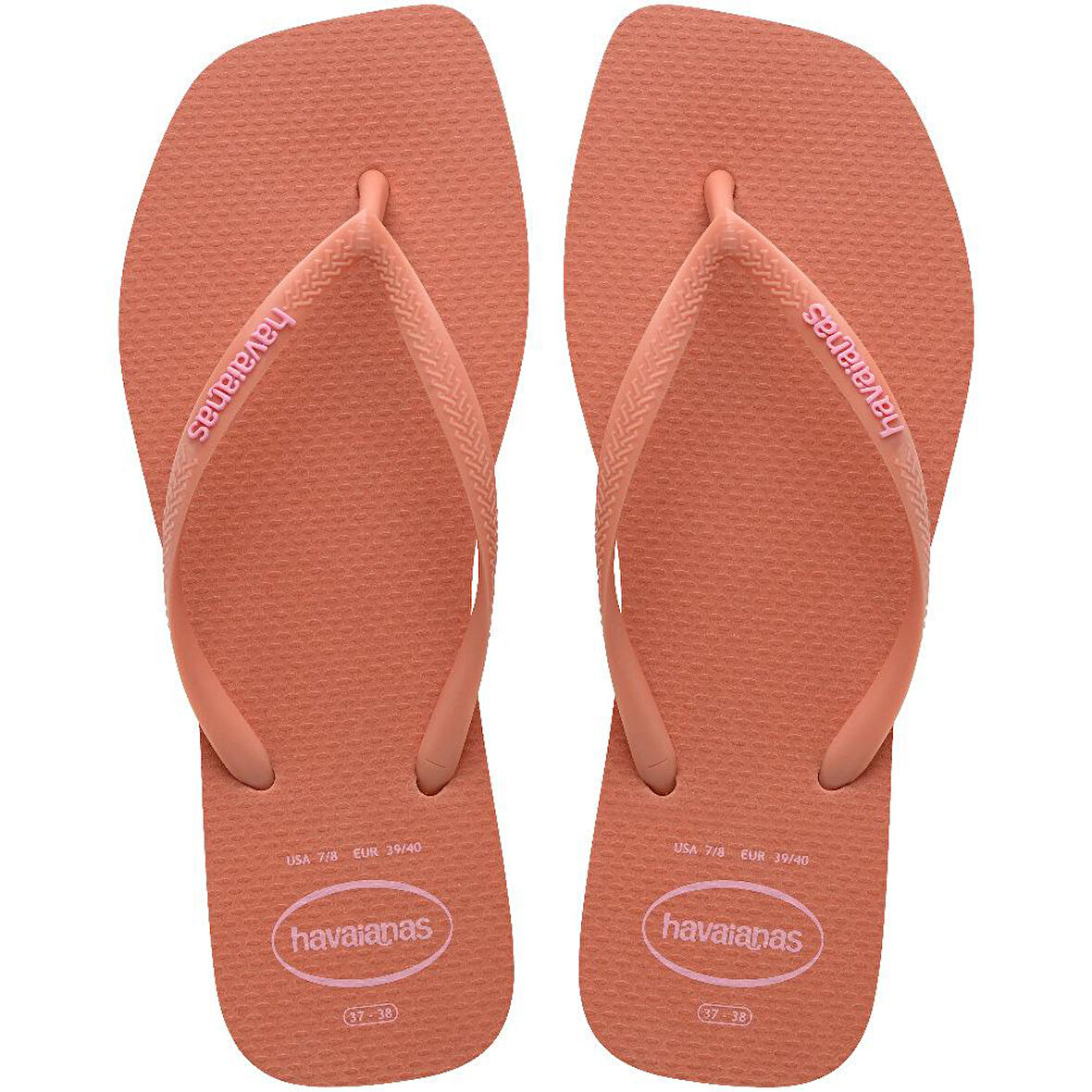 HAVAIANAS Square Logo Pop Up Pink Clay Parmak Arası Terlik 4148959-9259