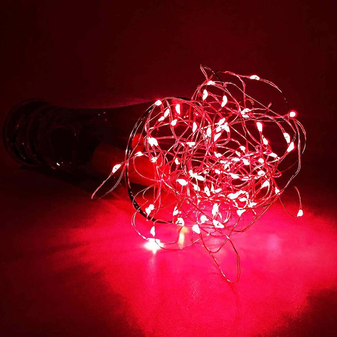 4 METRE KIRMIZI PİLLİ LED IŞIK KIRMIZI LED IŞIK KIRMIZI YILBAŞI AĞACI IŞIĞI KIRMIZI NOEL IŞIĞI PARLAK MODLU IŞIK