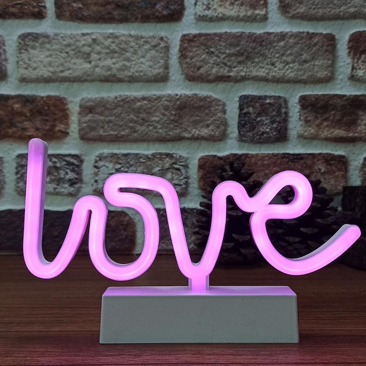 PİNK LOVE LED LİGHT PEMBE LOVE LED IŞIK DEKOR PİLLİ LED IŞIK PEMBE NEON LED IŞIK SEVGİLİLER GÜNÜNE ÖZEL