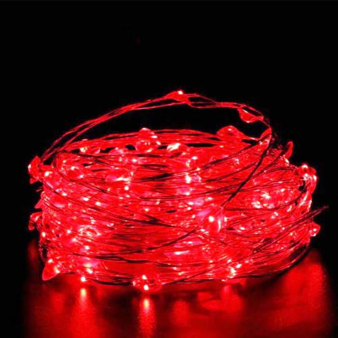 10 METRE BATTERY RED LED LİGHT 10 METRE PİLLİ KIRMIZI LED IŞIK KIRMIZI PİLLİ IŞIK DEKORASYON IŞIĞI