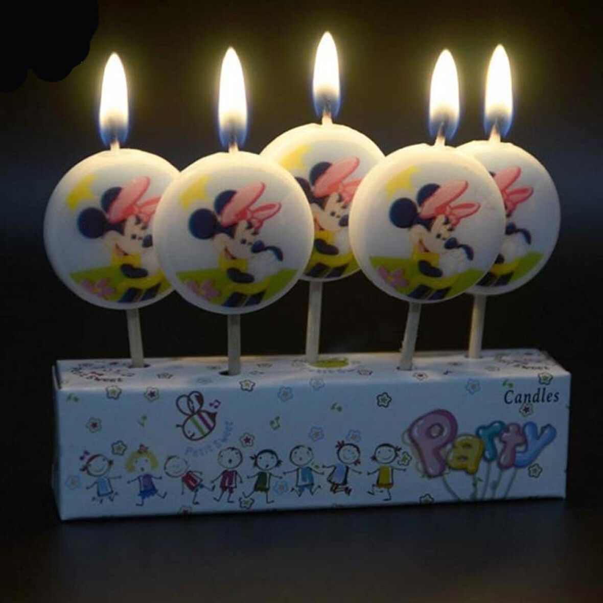 MİNNİE MOUSE BIRTHDAY CANDLE VIP KALİTE MİNNİE MOUSE PASTA MUMU 5 ADET MİNNİE MOUSE DOĞUM GÜNÜ MUMU