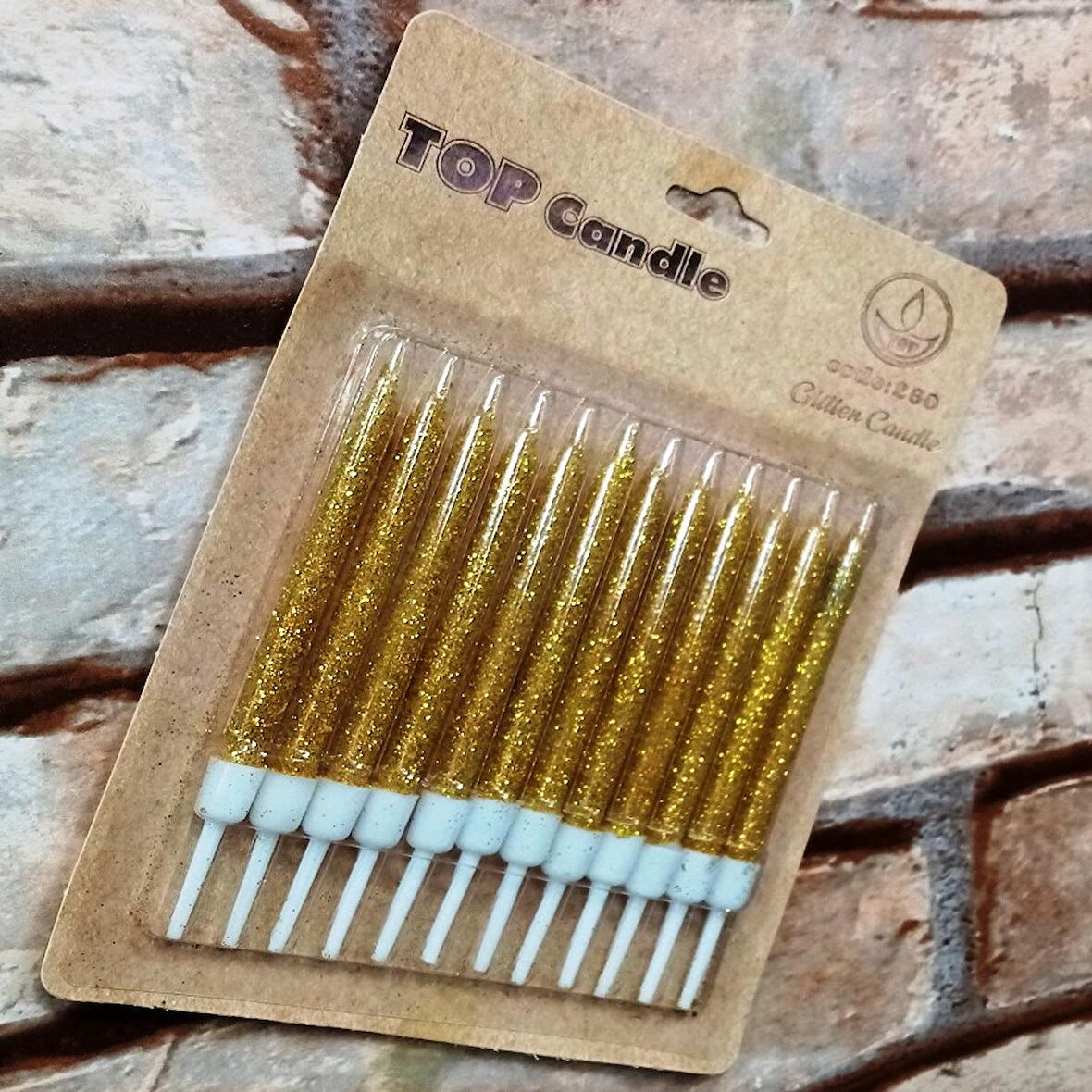 GOLD BIRTHDAY CANDLE VIP PARLAK GOLD METALİK SİMLİ GOLD PASTA MUMU 12 ADET GOLD DOĞUM GÜNÜ MUMU