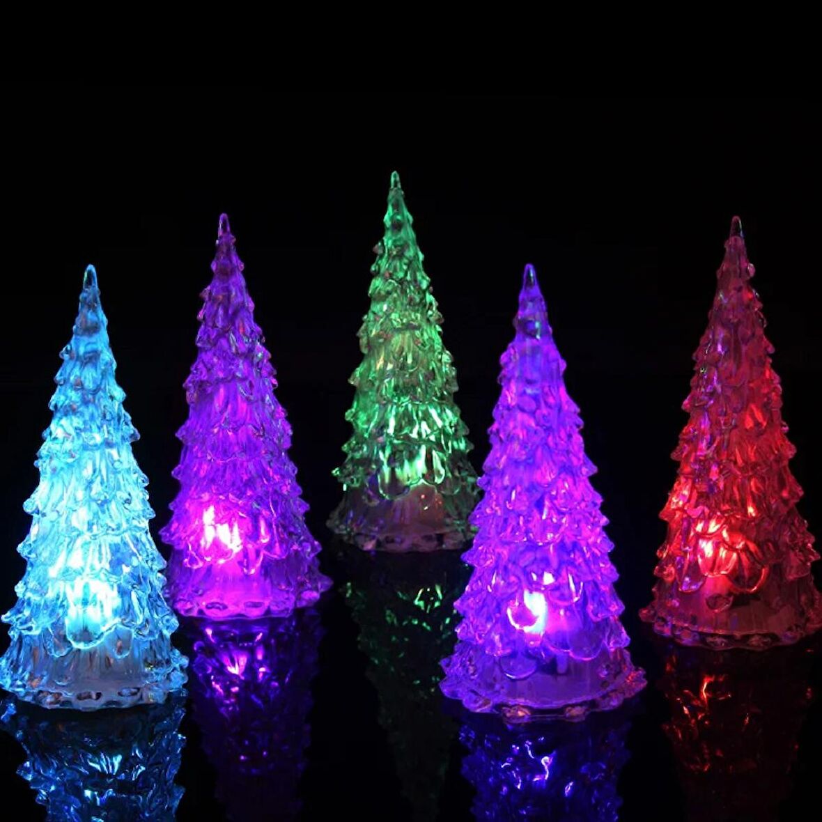 RENKLİ LED IŞIKLI ÇAM AĞACI 17 CM IŞIKLI ÇAM AĞACI IŞIKLI YILBAŞI AĞACI VIP RGB PINE TREE LED LIGHT