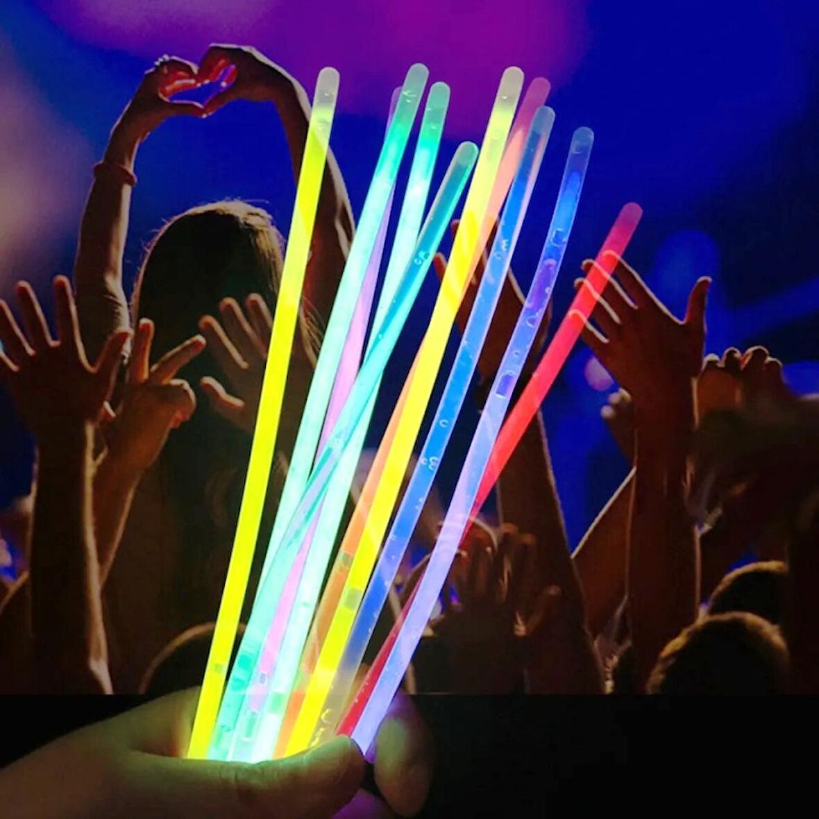 5000 ADET FOSFORLU BİLEKLİK NEON IŞIK KONSER ŞENLİK IŞIĞI VIP RENKLİ GLOW STİCK KOLYE FOSFORLU IŞIK