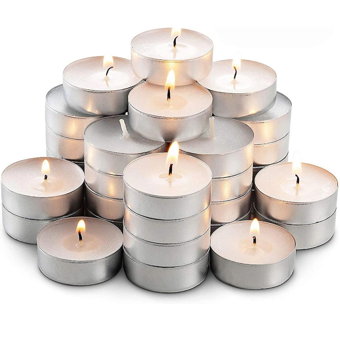 50 PCS VIP WHİTE TEA LİGHT CANDLE 50 ADET VIP KALİTE BEYAZ TEA LİGHT MUM BEYAZ MUM YILBAŞI MUMLARI