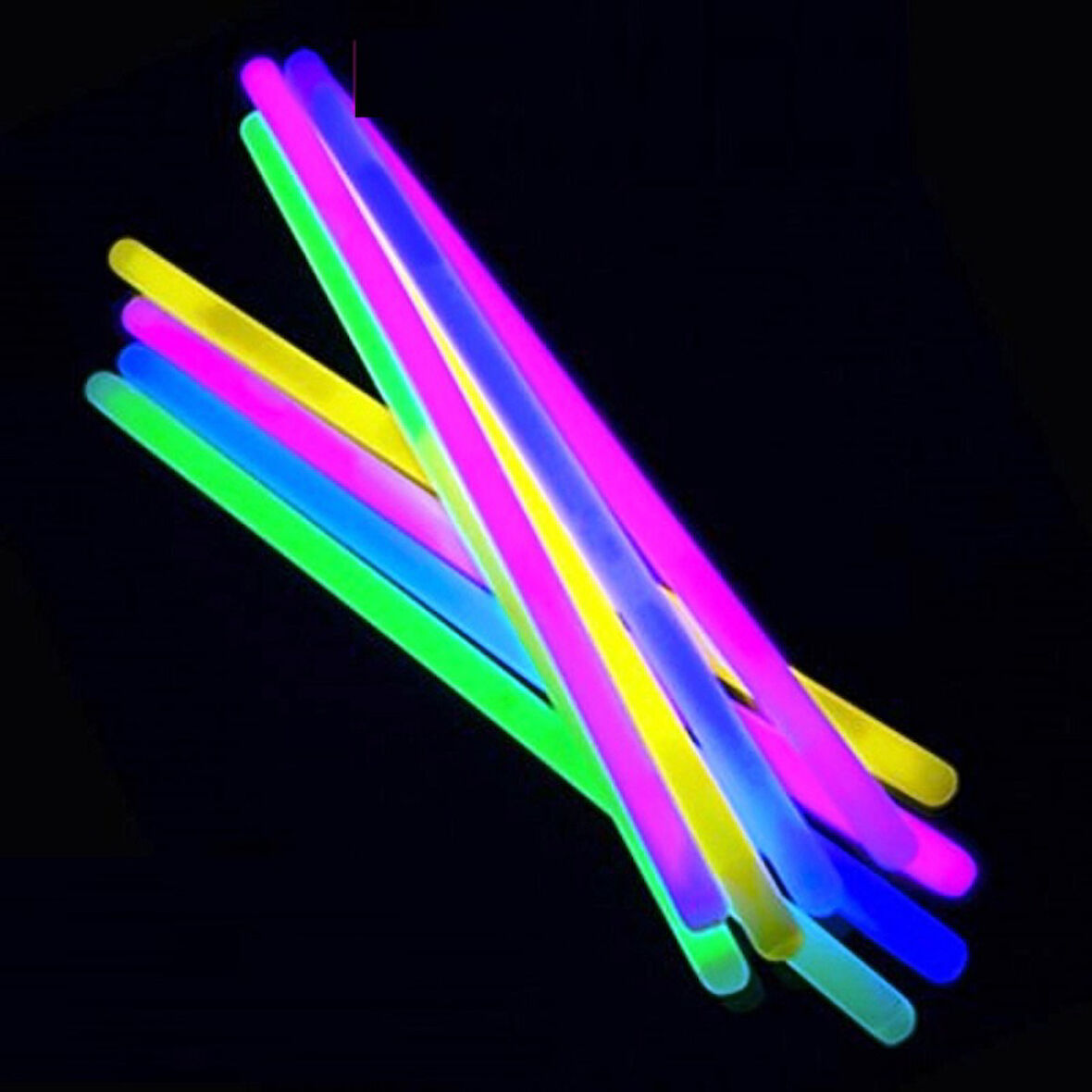 100 ADET KALIN GLOW STİCK PARTİ IŞIĞI NEON IŞIK FOSFORLU ÇUBUK IŞIKLI ÇUBUK ULTRA CANLI PARLAK IŞIK