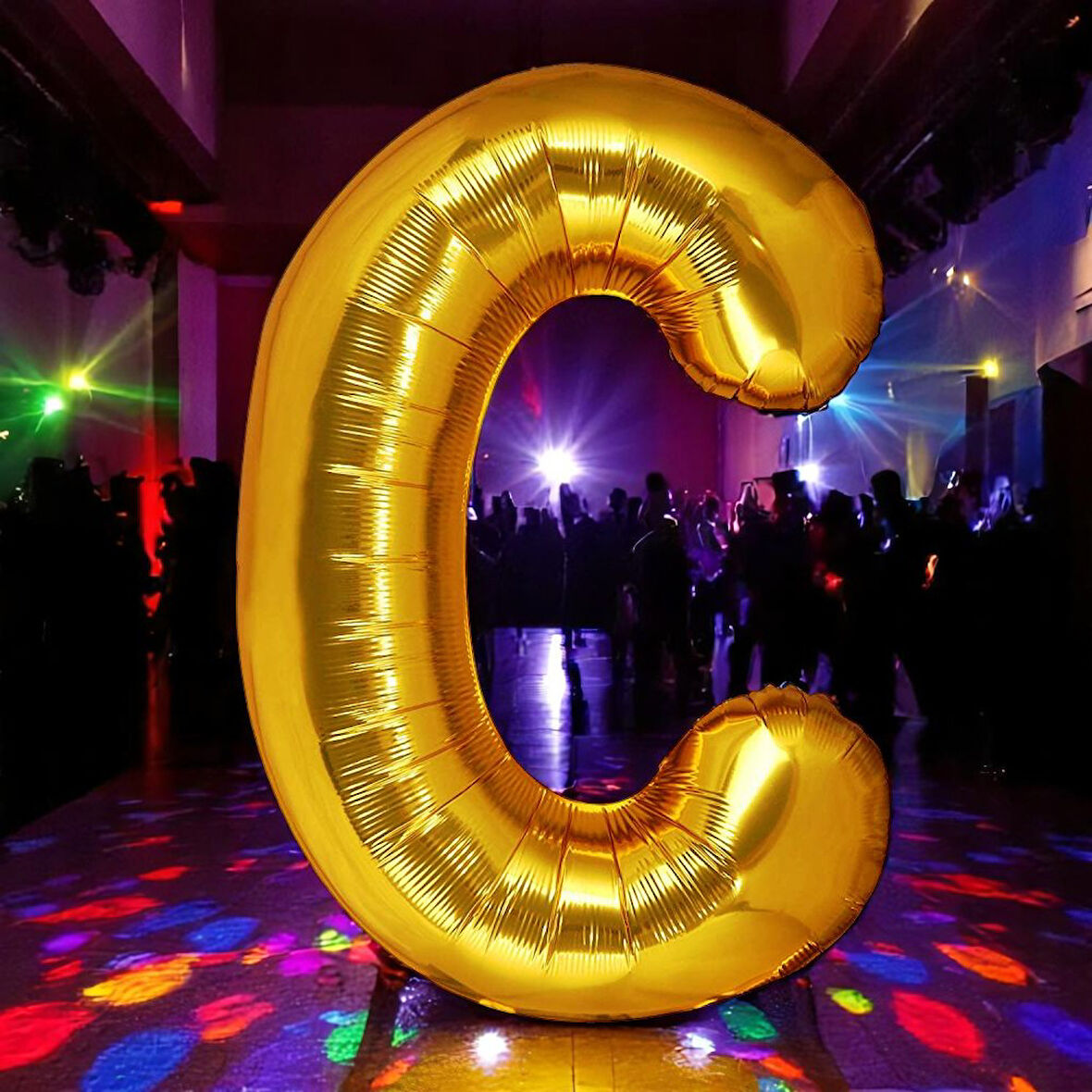 VIP YÜKSEK KALİTE 1 METRE GOLD C HARFİ FOLYO BALON GOLD C HARF BALON HELYUM GAZINA UÇAN BALONA UYGUN