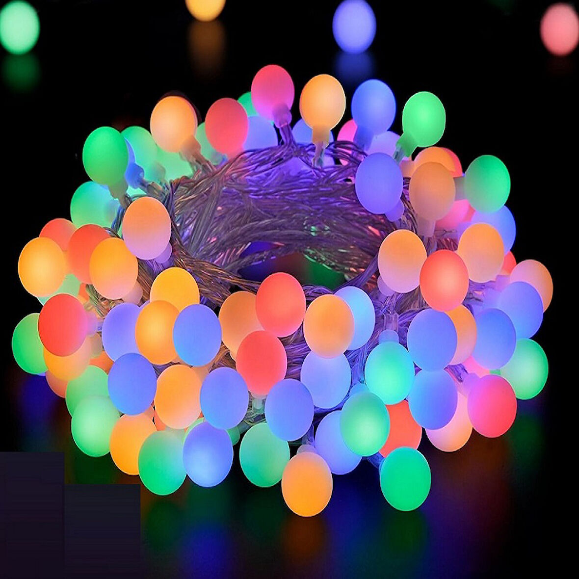 VIP PROFESYONEL 50 METRE RENKLİ TOP LED IŞIK ULTRA PARLAK LED IŞIK YILBAŞI AĞACI IŞIĞI DIŞ MEKAN