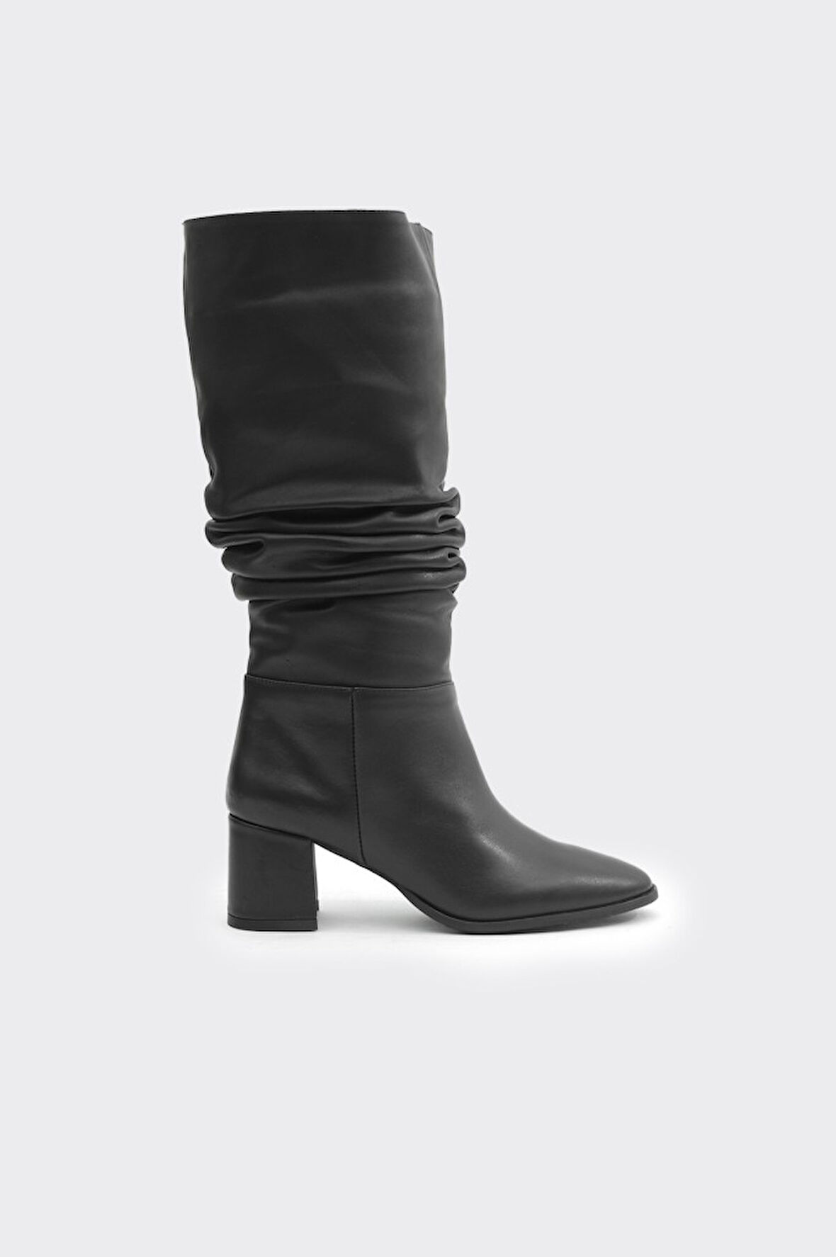 Hakiki Deri Fermuarsız Kadın Çizme