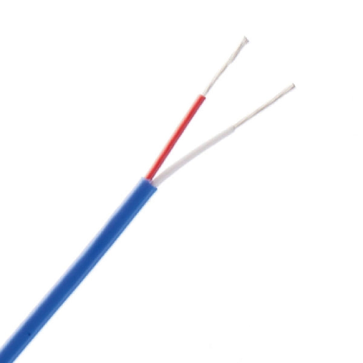 K Tipi (NiCr-Ni) JIS (Kırmızı-Beyaz) Teflon Termokupl Kablosu Mono 2x0,50 2 Metre