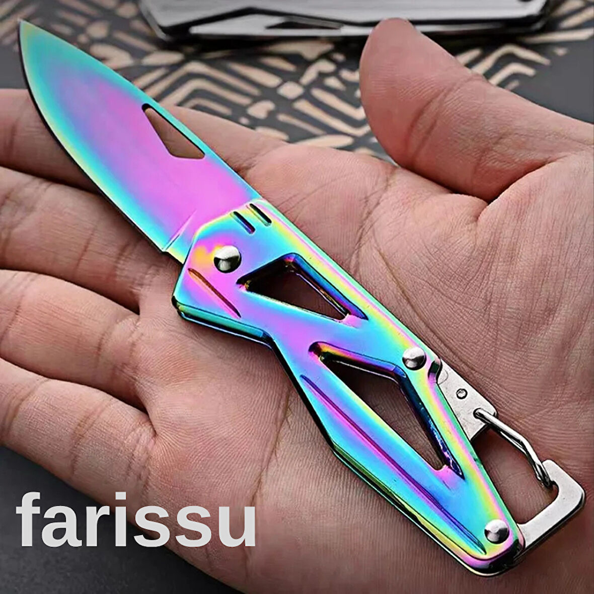 Alaska Mini Gökkuşağı Katlanır Çakı - Ultra Kompakt, Şık ve Çok Amaçlı Cep Bıçağı