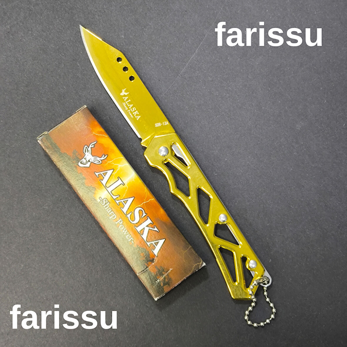 Alaska SDR-13A Gold Katlanır Çakı - Ultra Hafif (42 gr), 165mm Kompakt EDC Bıçak