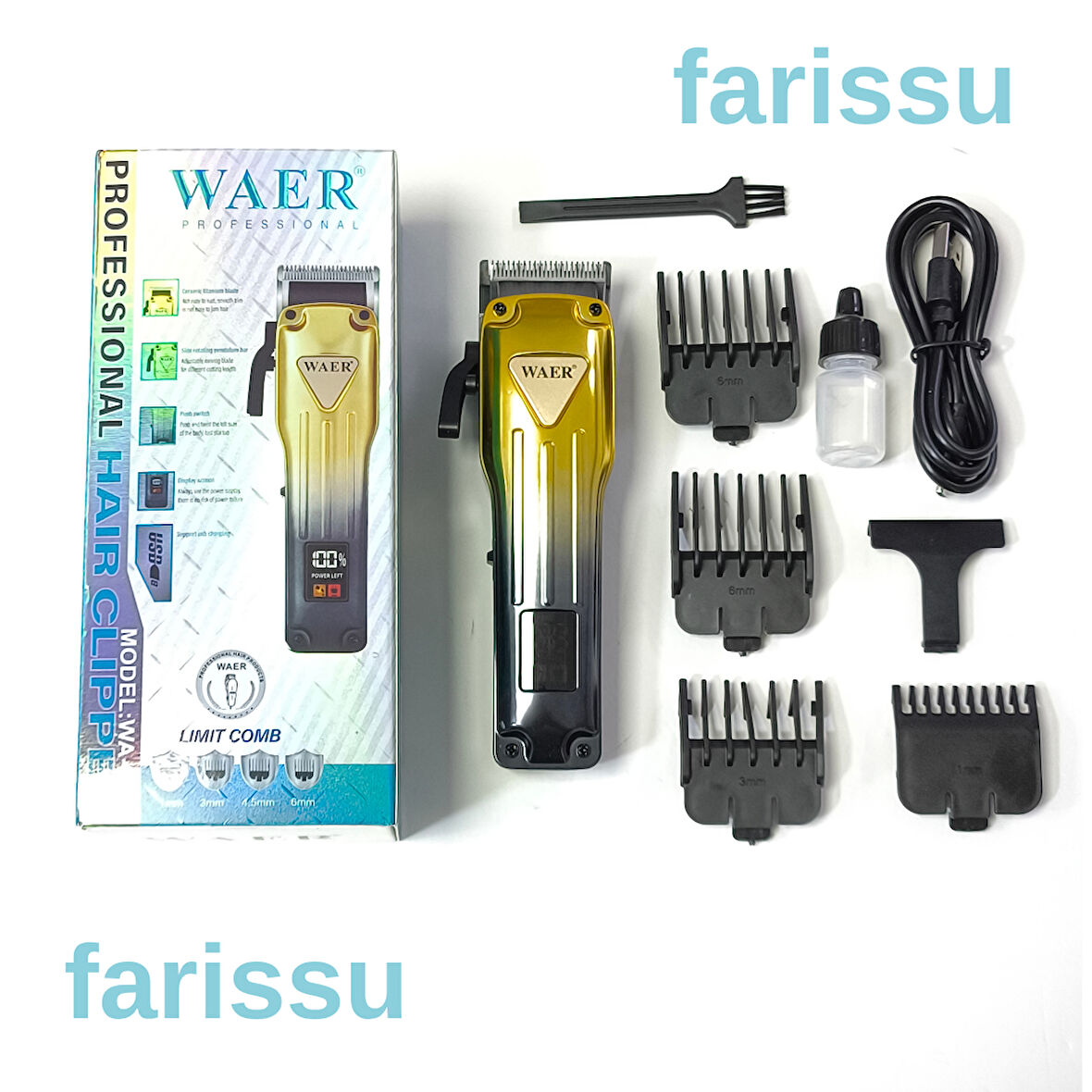 Waer Profesyonel Şarjlı Sakal Tıraş Makinesi - Wa-0207