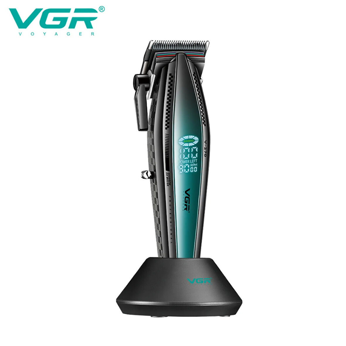 VGR V-270 Profesyonel Saç Kesme Makinesi, 9000 RPM Yüksek Hızlı Motor ve LED Ekran