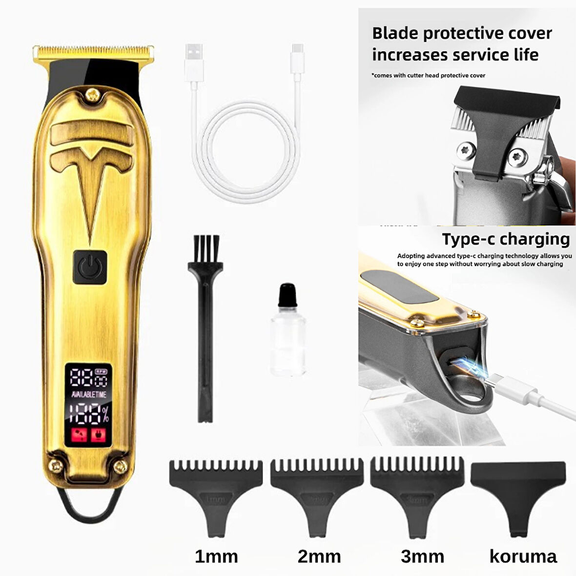 Waer Professional Şarjlı Sakal Tıraş Makinesi Wa-0105