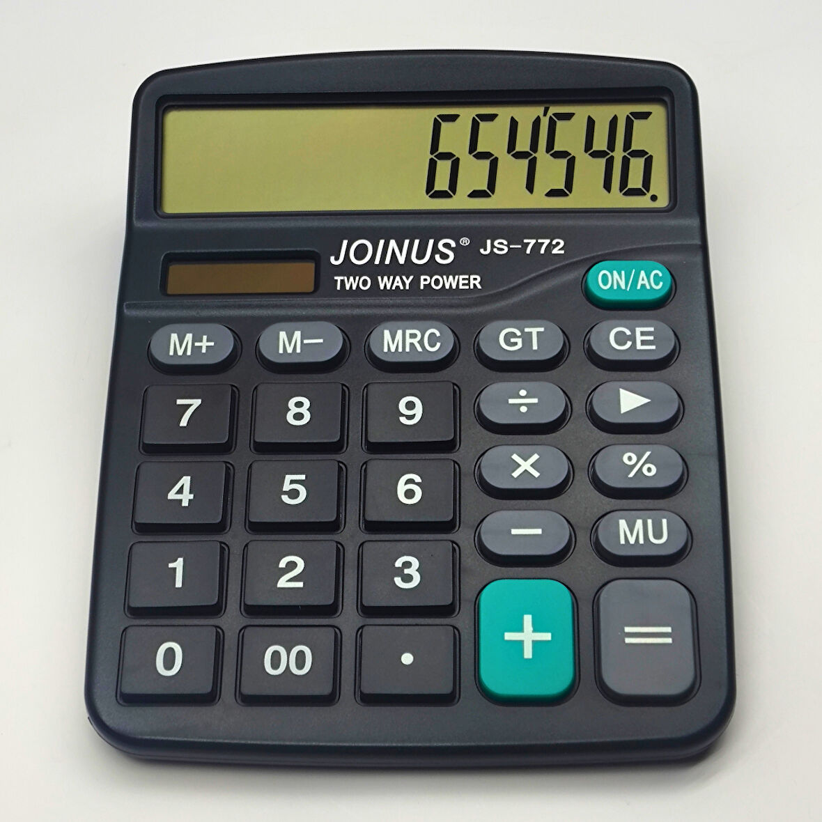 JOINUS JS-772 12 Haneli Büyük Ekranlı İki Yönlü Güç Kaynaklı Elektronik Hesap Makinesi