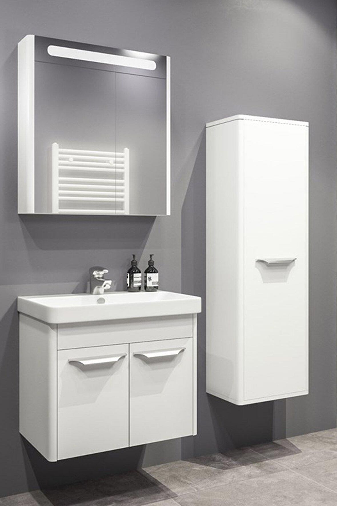 MAUNA 60 CM BANYO DOLABI BEYAZ  - BOY DOLAP HARİÇ 