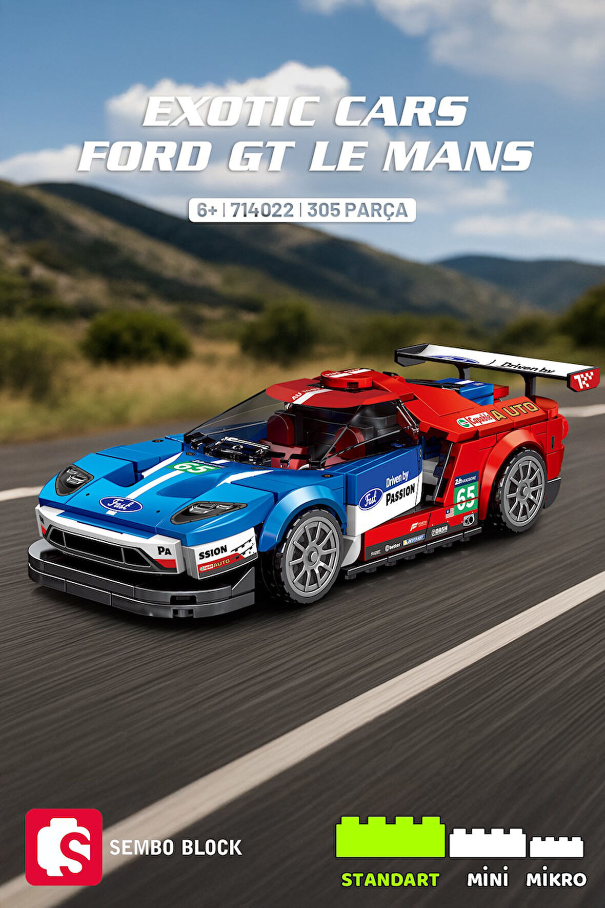 Sembo Block Ford GT Le Mans Yapı Bloğu Seti 305 Parça