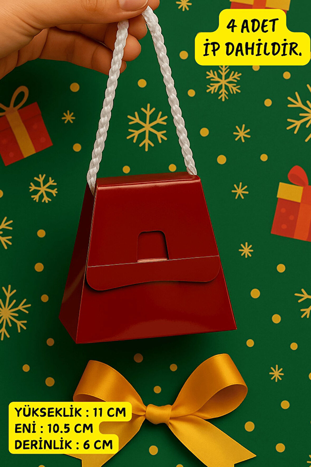 4 Adet Bordo Hediye Kutusu - Saat, Şal, Kutusu - Dekoratif Hediye Kutusu - Yılbaşı Hediye Kutusu