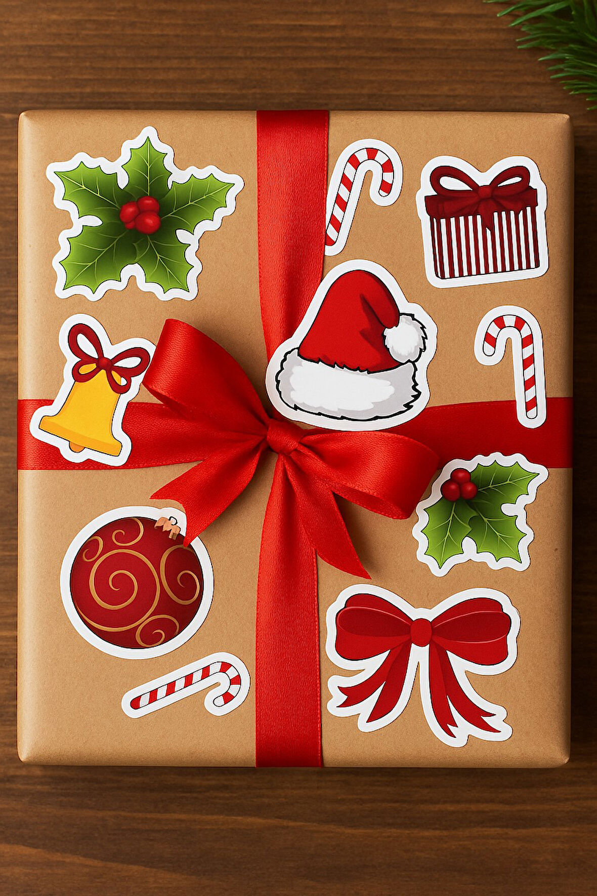 New Year Sticker 11 Adet - Yılbaşı Sticker - Yılbaşı Hediye Paketleme Sticker - Yılbaşı Süsü - 