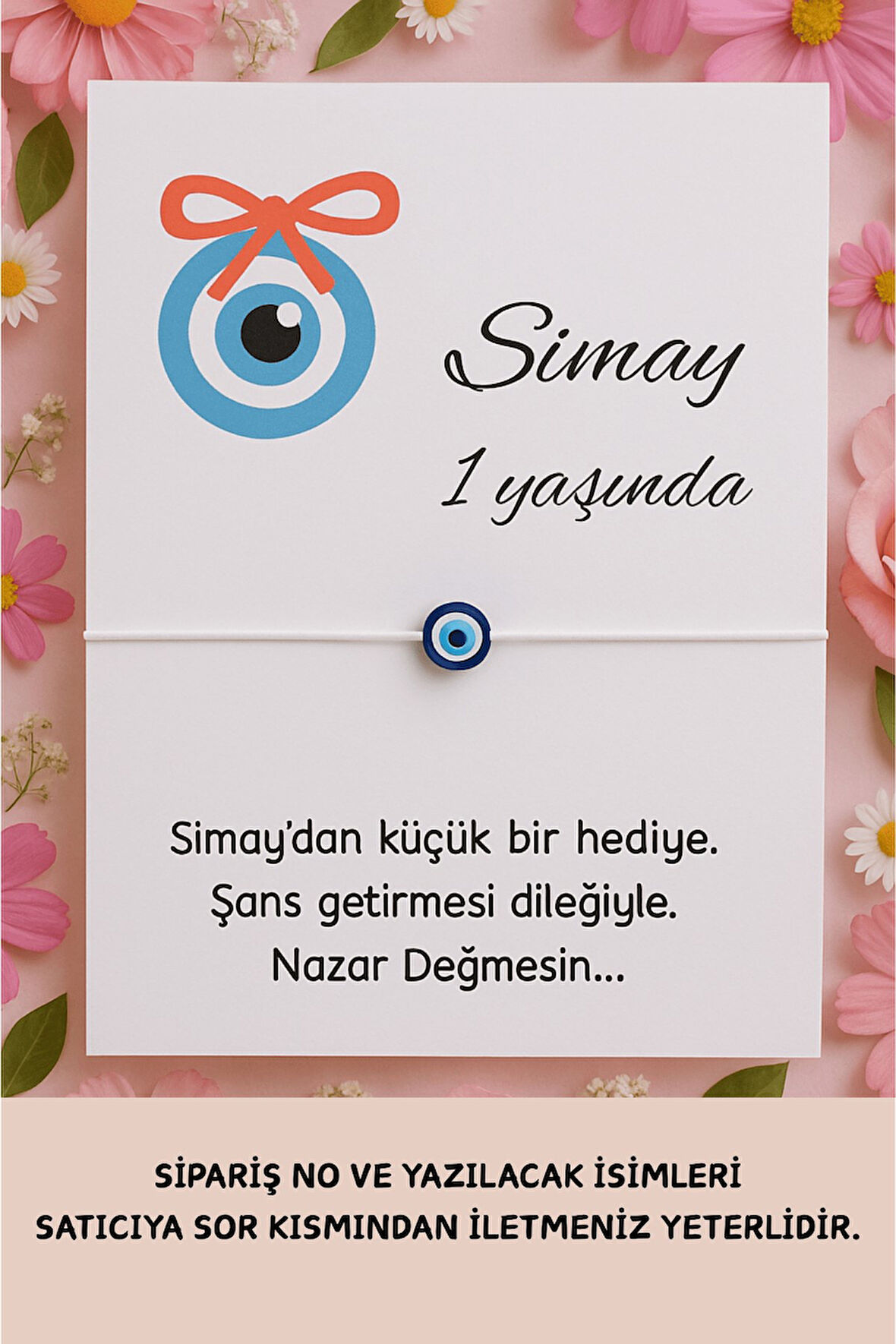 Çocuk Mevlid Nazar Bileklik - 12 Adet - Mevlid Hediyesi - Hoşgelldin Bebek Hediye - Doğumgünü Hediye