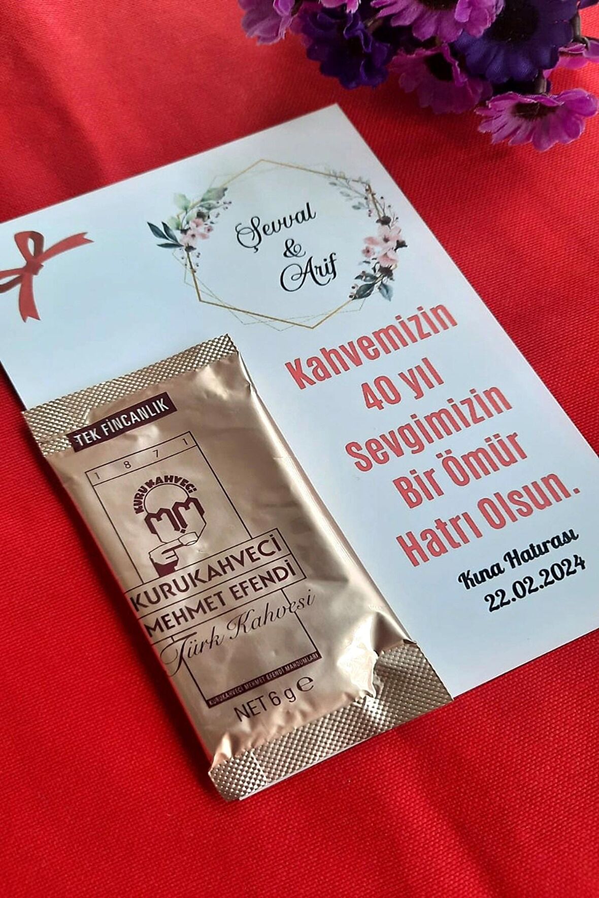 30 Adet Kişiye Özel Yazılı Türk Kahvesi Hediyeli Kına Hatırası - Nişan Hatırası - Kına Hediyesi
