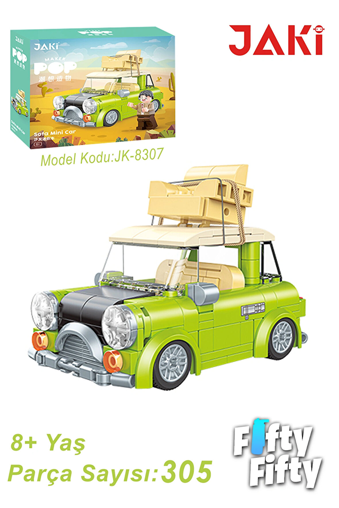 Vagonlife Jaki Maker Pop Tatil Arabası -jk8305(305 PARÇA) Oyuncak Yapım Seti