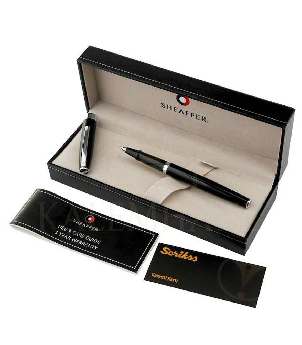 Sheaffer 9470 Sagaris Parlak Siyah Krom Roller Kalem