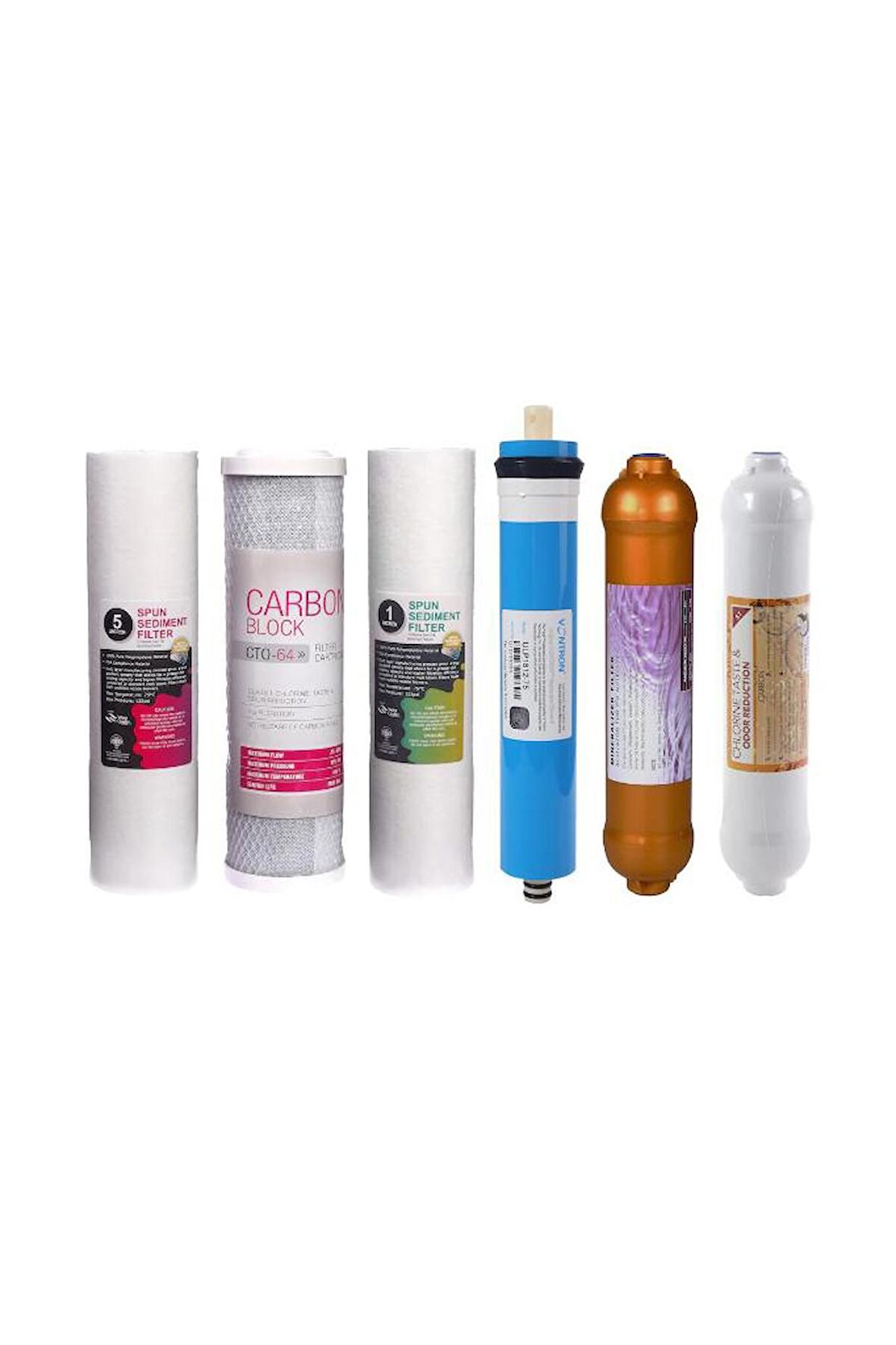 Arıtma Cihazı 6'lı Filtre Seti Ekonomik Set Gold Mineral Filtre