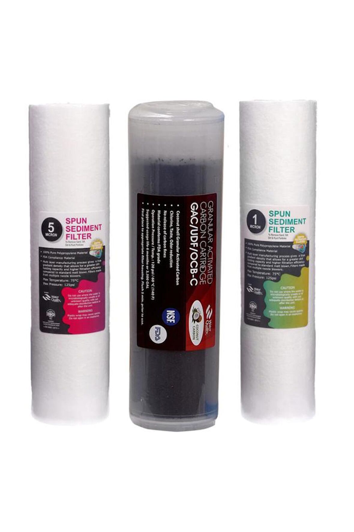 Ihlas Su Arıtma Cihazı Filtresi 3'lü Ön Filtre Paketi 1 Mikron Sediment Filtreli