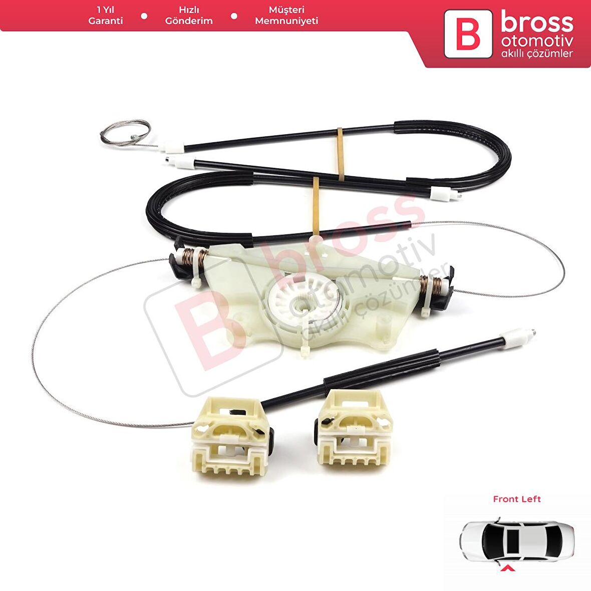 VW New Beetle C1 1C1 1997-2011 3-Kapı HB 1CM898655 İçin Elektrikli Ön Sol Kapı Cam Kriko Tamir Seti