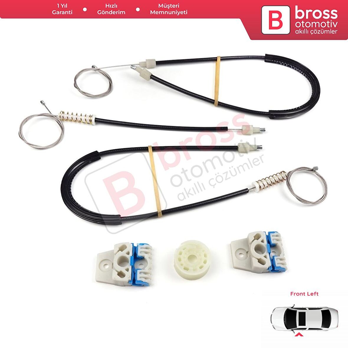 VW Jetta Golf MK5 A5 1K R32 GTI Plus 5M1 1K4837462 İçin Ön Sağ Kapı Cam Kriko Tamir Seti