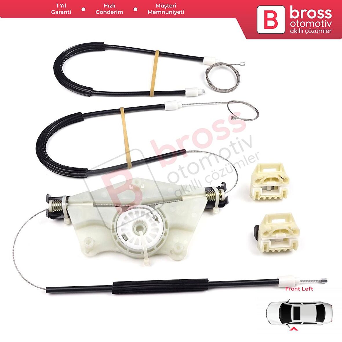 Seat Toledo MK2 1998-2004 Leon MK1 1999-2006 4/5 Kapı 1M0837461A İçin Sol Ön Cam Kriko Tamir Seti