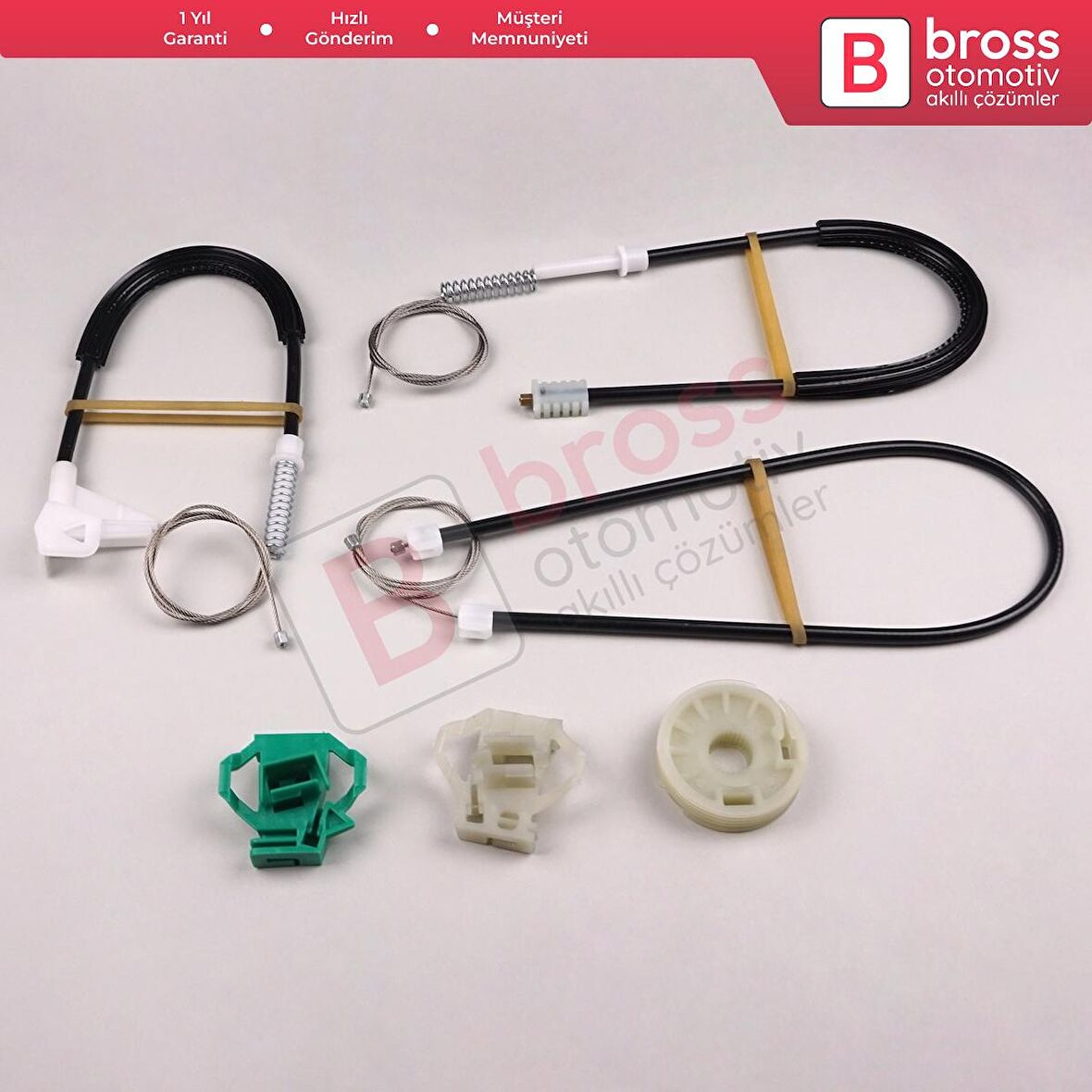 Skoda Octavia MK1 1U 1996-2000 Makyajsız Kasa İçin Elektrikli Ön Sol Kapı Cam Kriko Tamir Seti