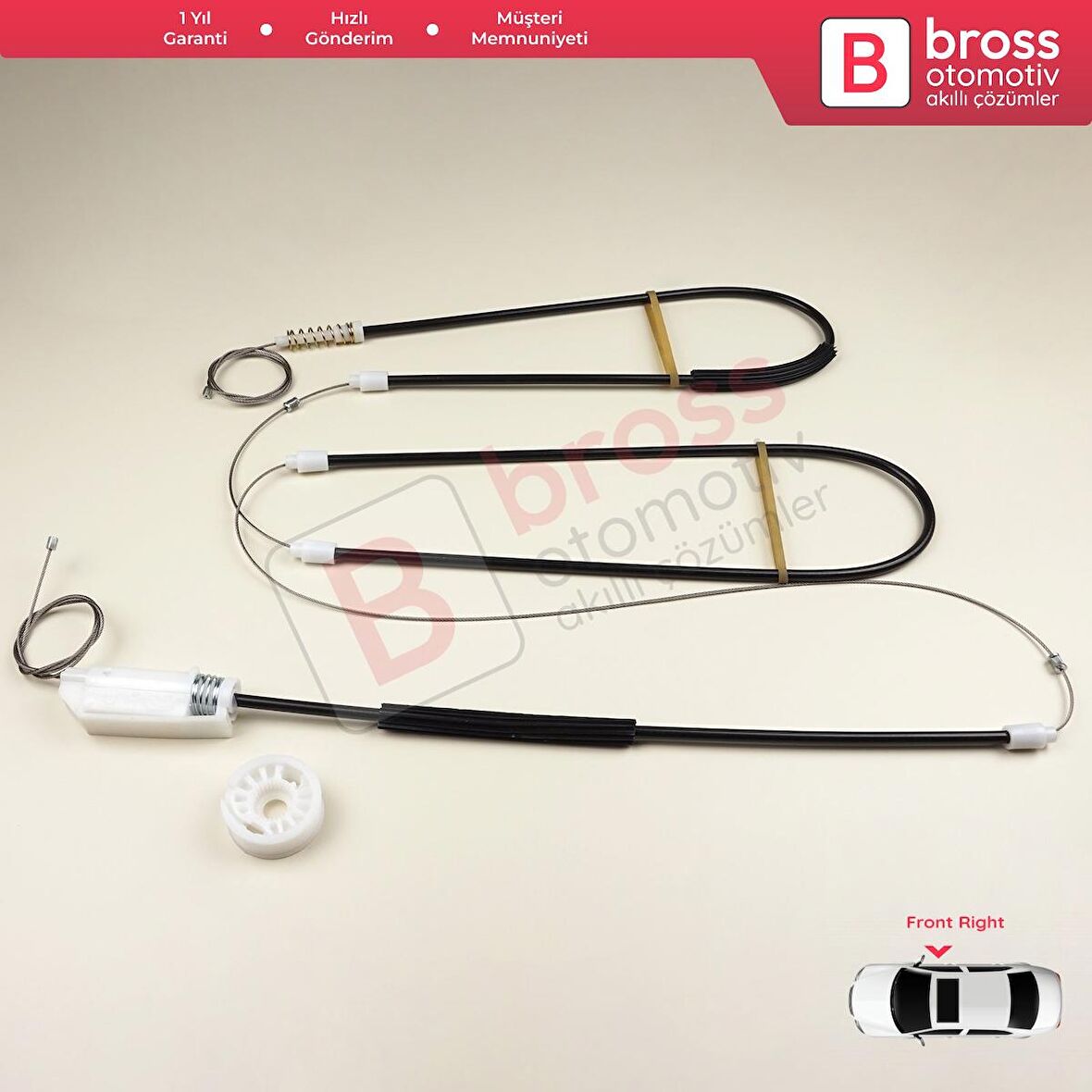 BMW 3 Serisi E46 Coupe Cabrio Convertible 1999-2007 51338229106 İçin Sağ Kapı Cam Kriko Tamir Seti