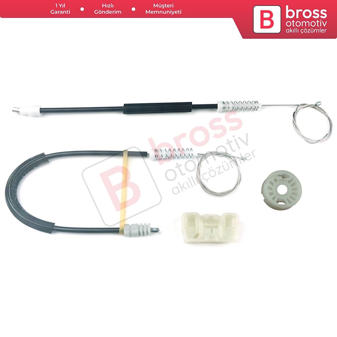 Peugeot 607 9D 9U 1999-2010 9632243280 İçin Arka Sol Kapı Cam Kriko Tamir Seti