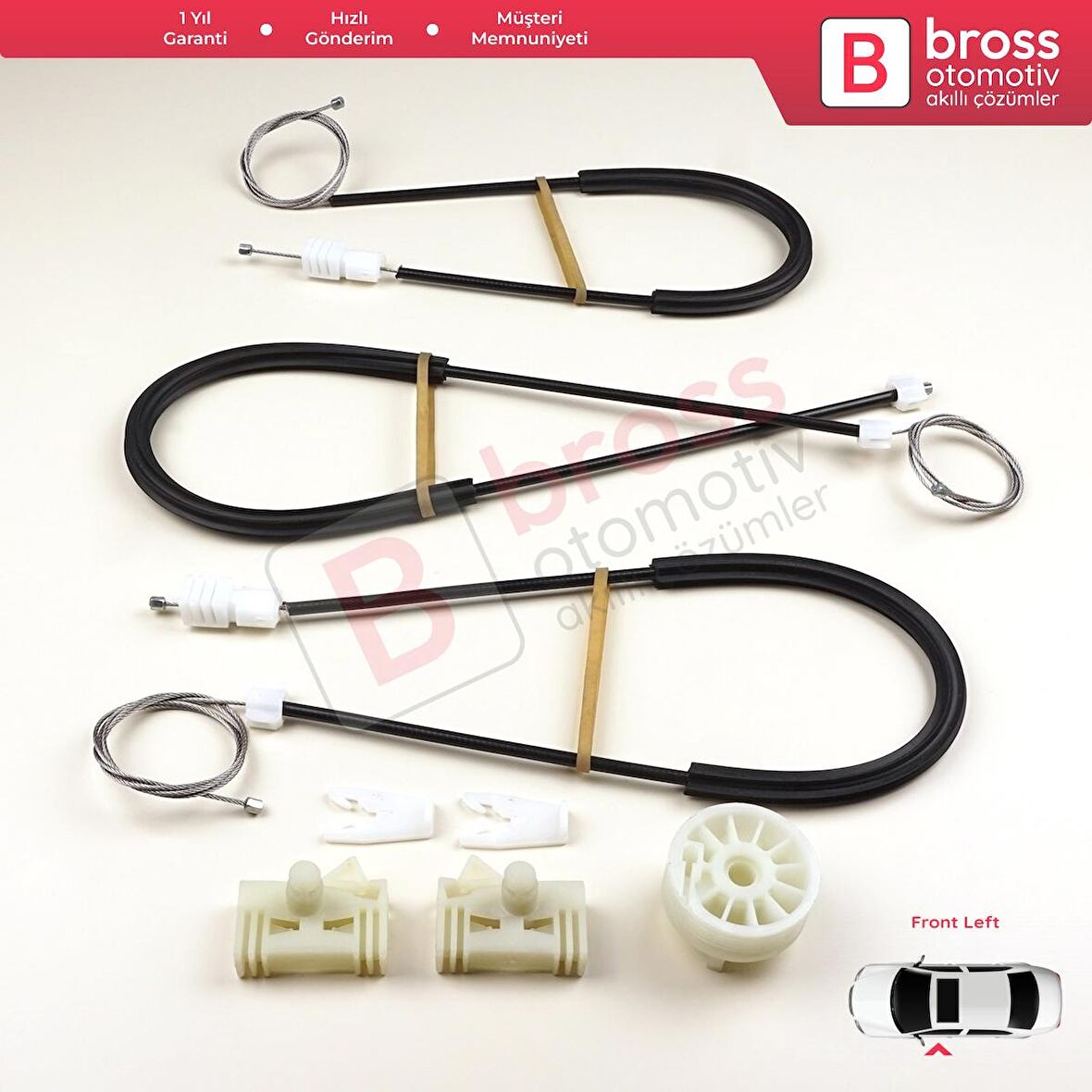 Renault Clio MK3 BR CR KR SR 2005-2014 5-Kapı 8200291147 İçin Elektrikli Ön Sağ Cam Kriko Tamir Seti