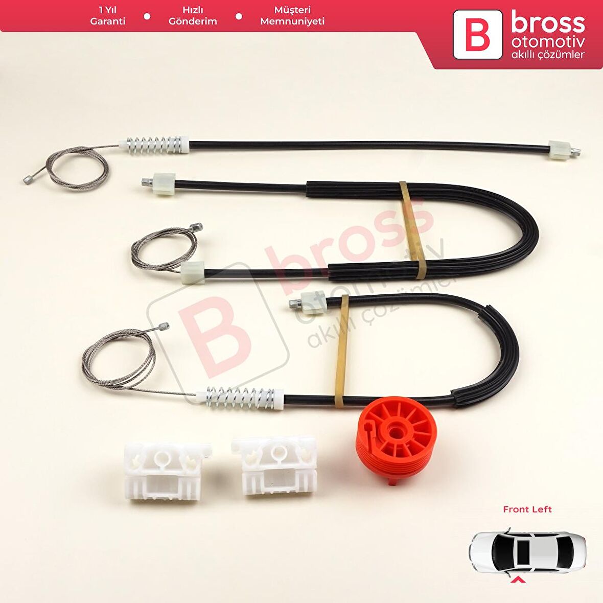 Renault Megane MK2 2002-2009 3-Kapı HB Coupe 8200325138 İçin Elektrikli Sol Cam Kriko Tamir Seti