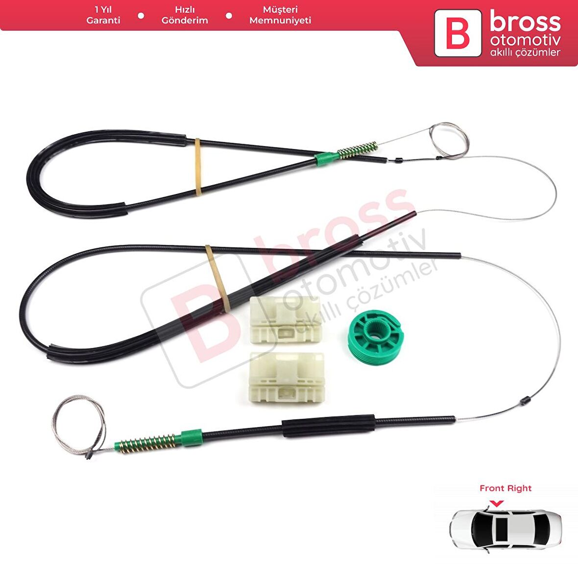 Audi A3 S3 MK1 8L1 1996-2003 2/3 Kapı Hatchback Coupe 8L3837461 İçin Sol Kapı Cam Kriko Tamir Seti