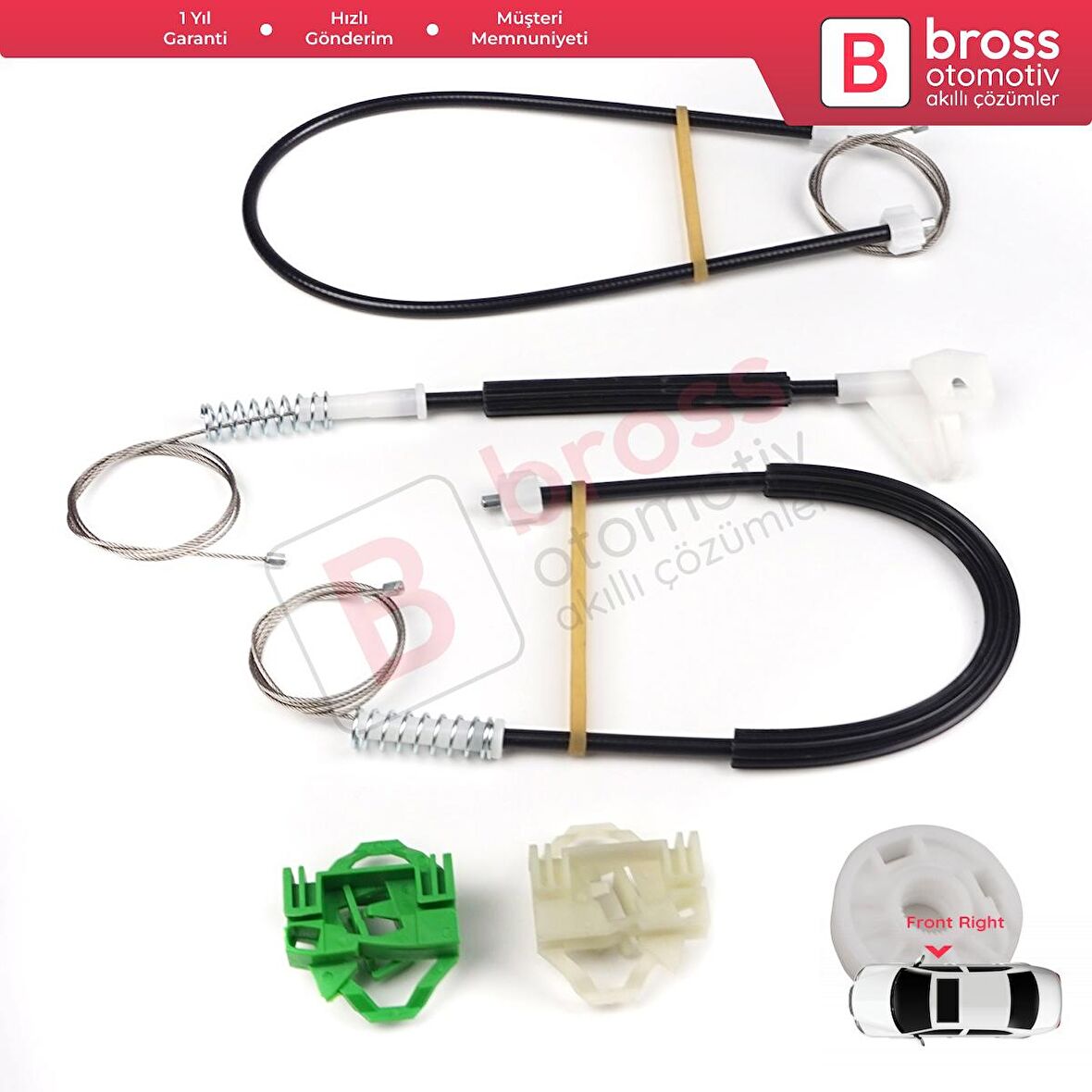 Seat Ibiza MK2 6K1 1993-2002 4/5 Kapı 6K4837401P İçin Ön Sol Cam Kriko Tamir Seti