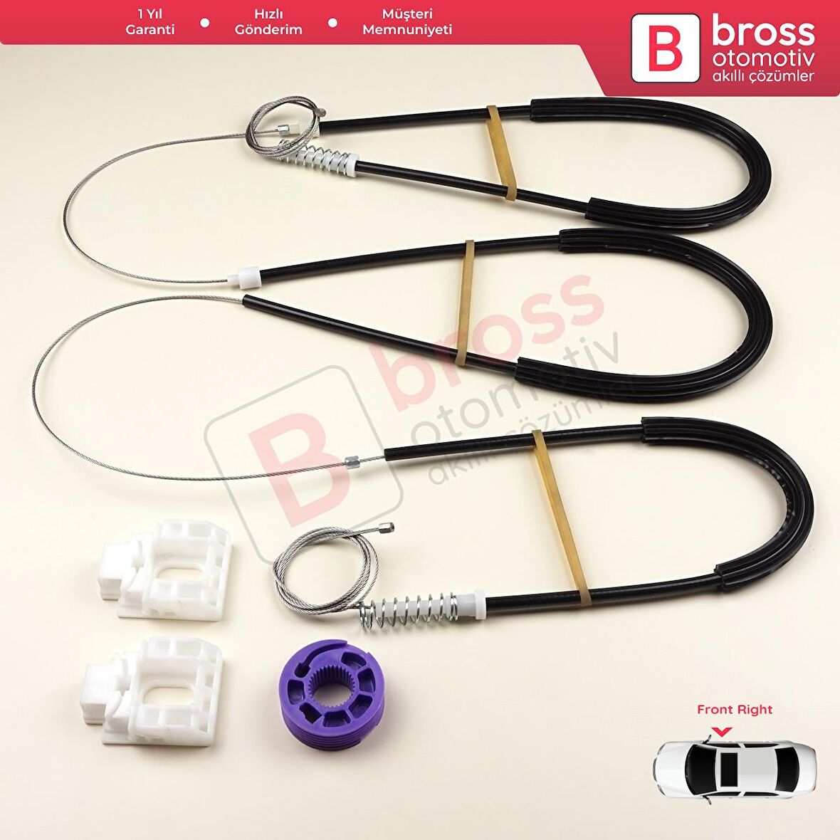 Audi A3 MK1 8L 8L1 1996-2003 4/5 Kapı 8L4837461 İçin Elektrikli Ön Sol Kapı Cam Kriko Tamir Seti